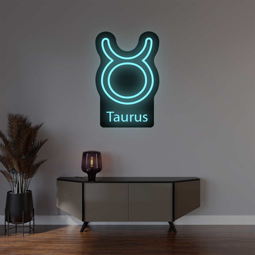 Taurus Zodiac Illuminated Sign | Iceblue