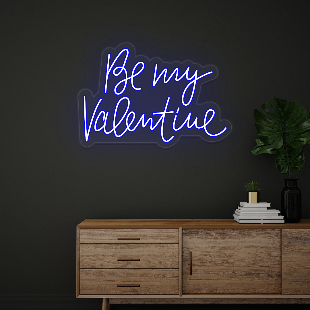 Be My Valentine Neon Sign | Blue