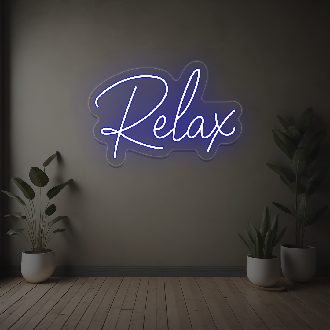 Relax Neon Sign | Blue