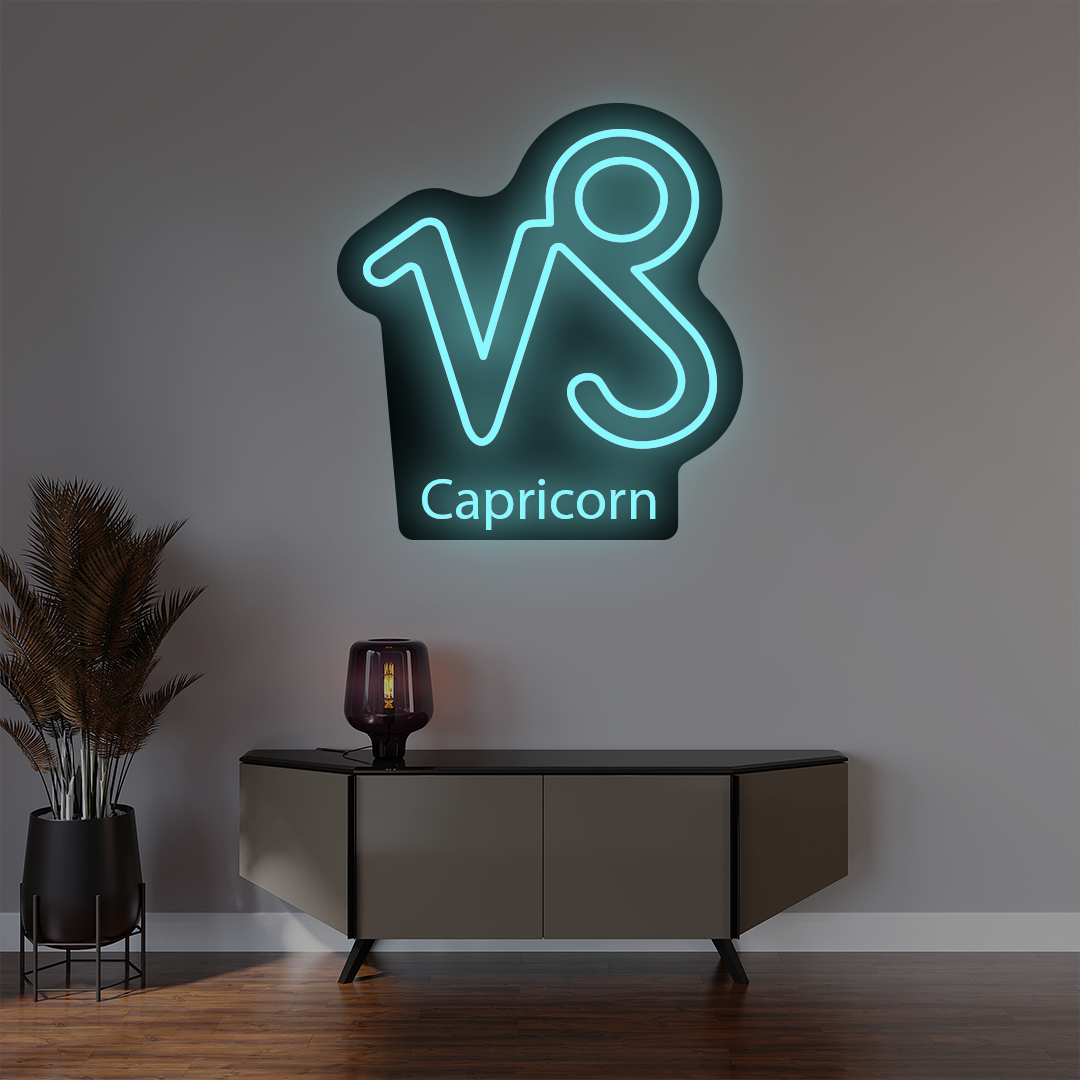 Capricorn Zodiac Illuminated Sign | Iceblue