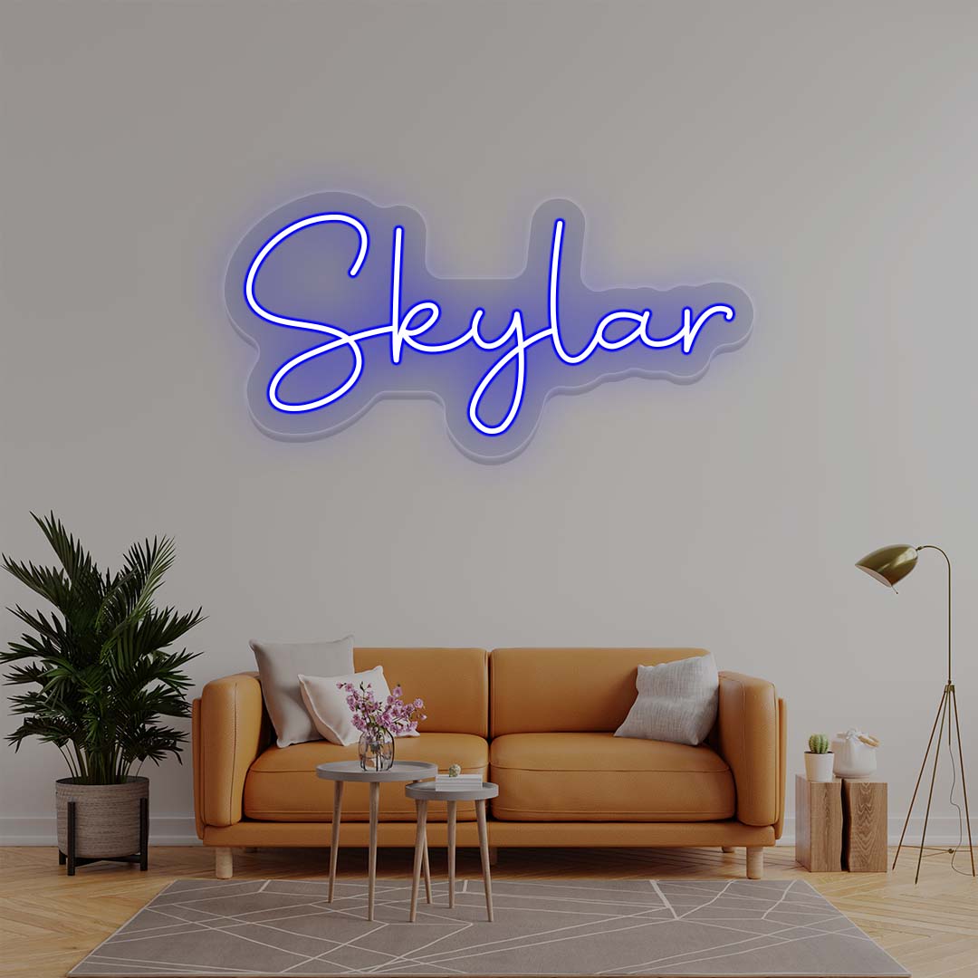 Skylar Name Neon Sign | Blue
