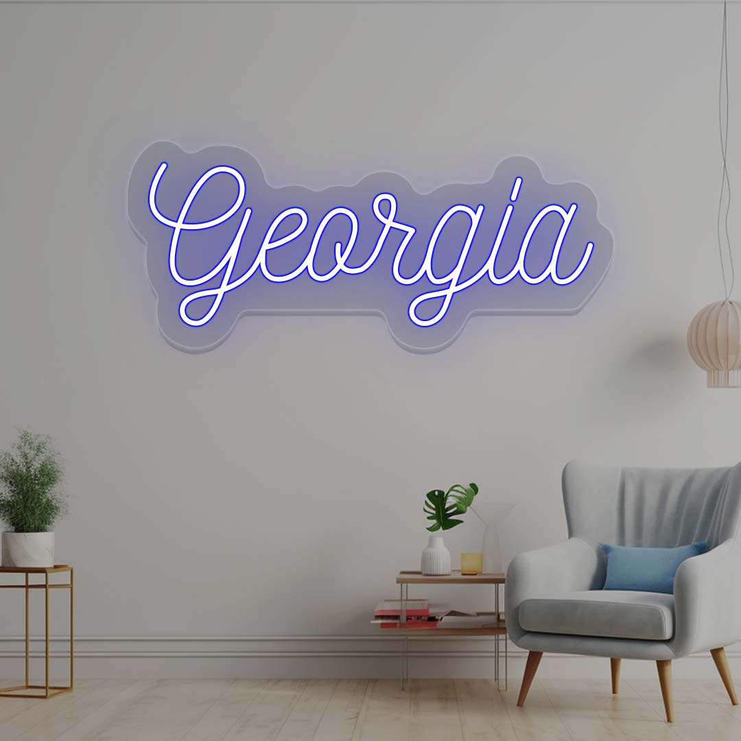 Georgia Name Neon Sign | Blue