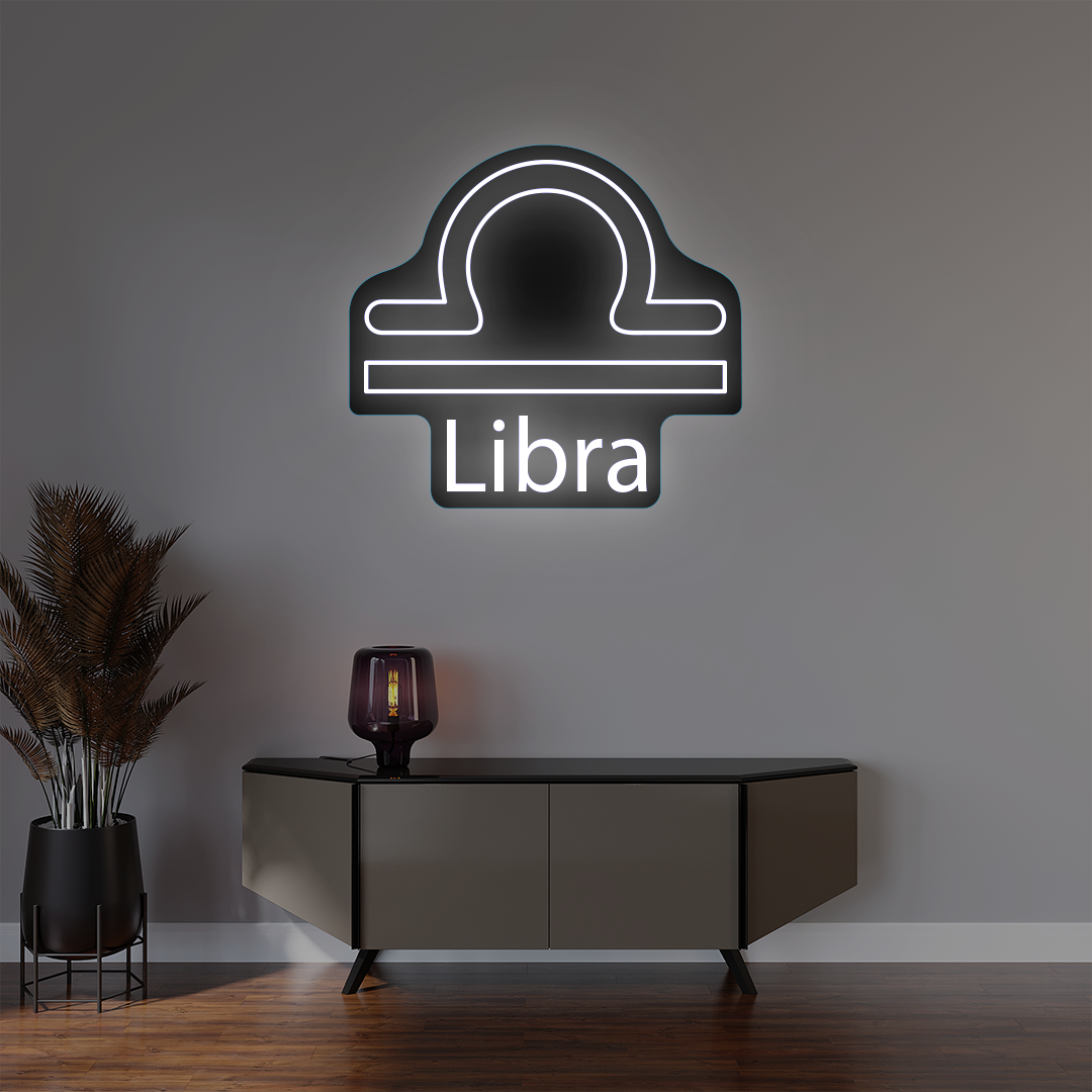 Libra Zodiac Illuminated Sign