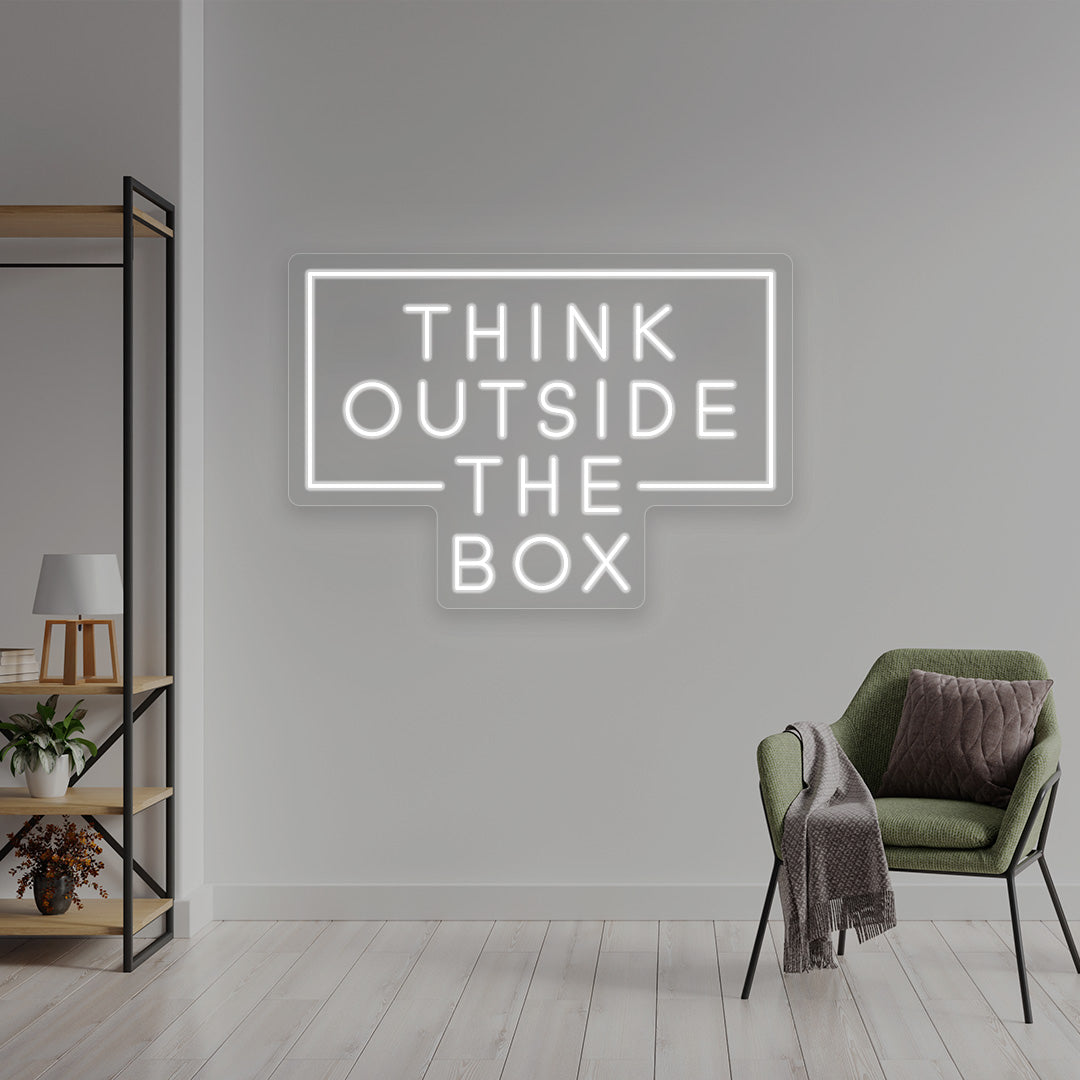 Think Outside The Box Neon Sign | Warmwhite