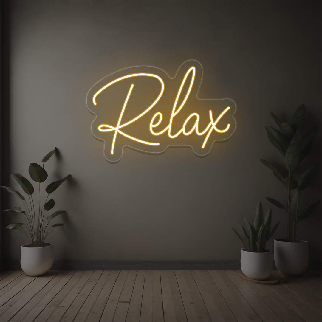 Relax Neon Sign | Orange