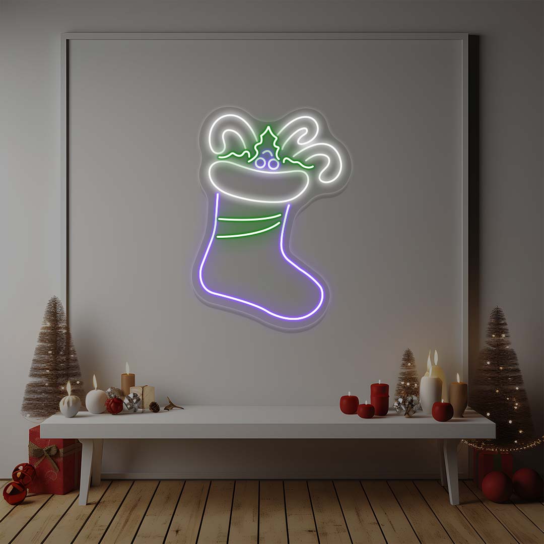 Christmas Stockings Neon Sign