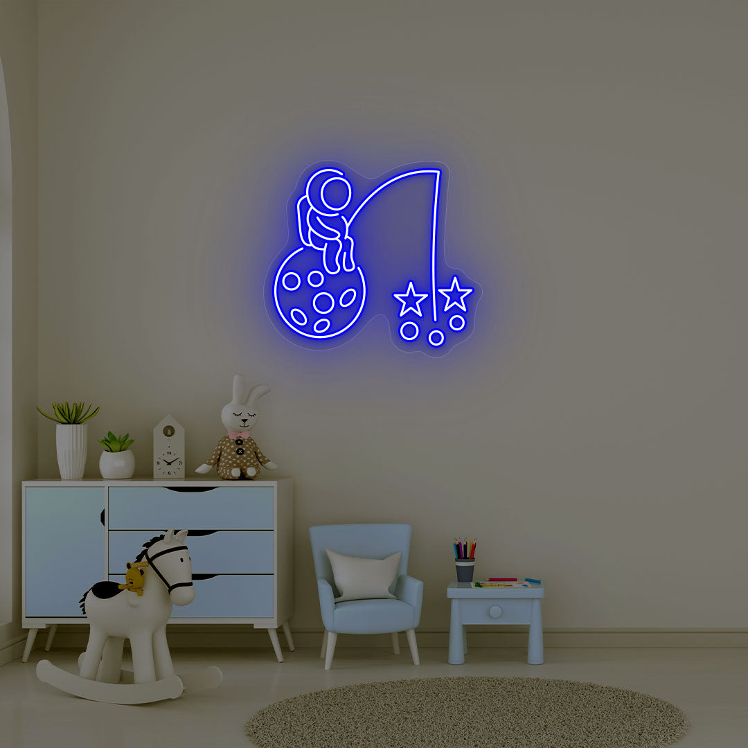 Astronaut Neon Sign | Blue