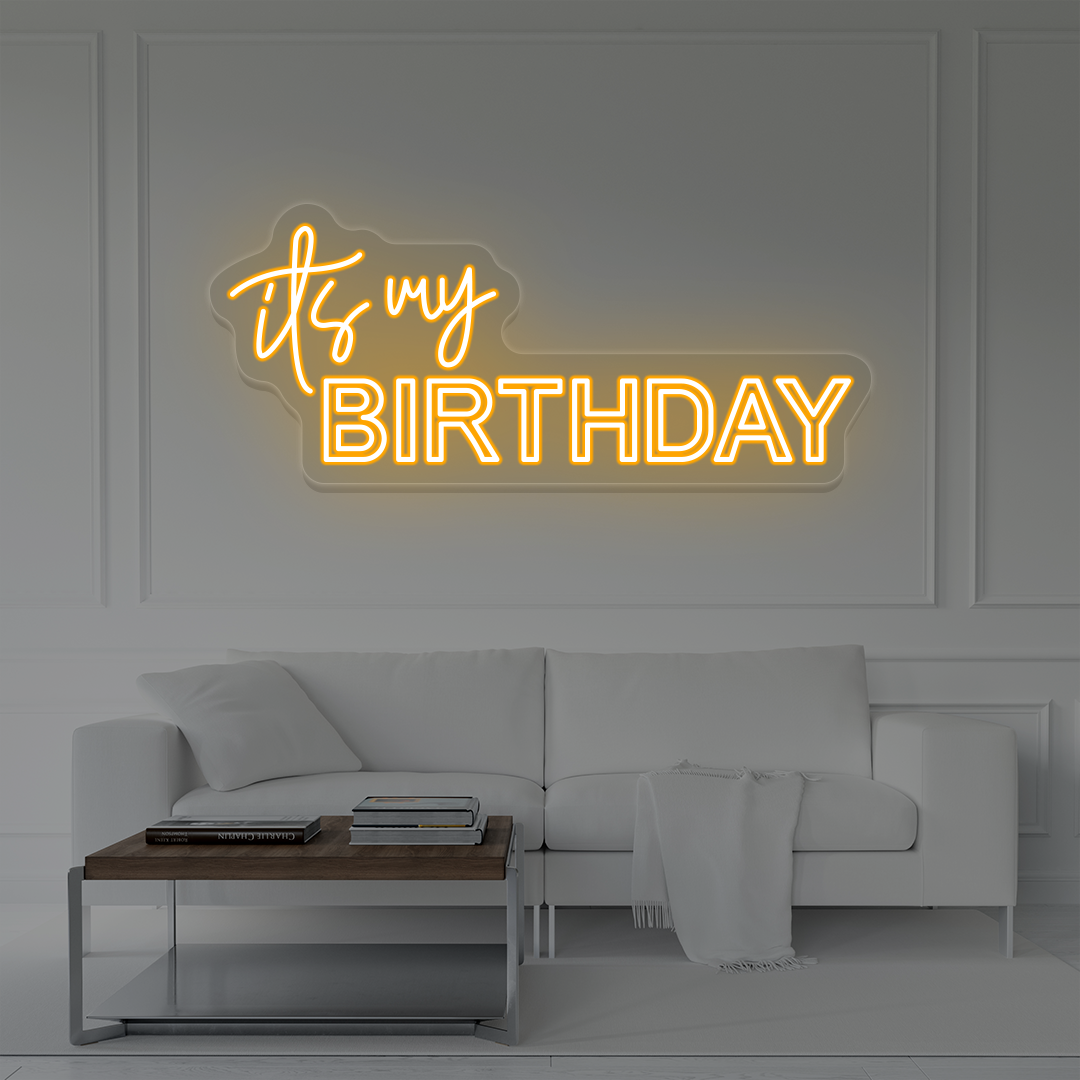 It's My Birthday Neon Sign | Orange
