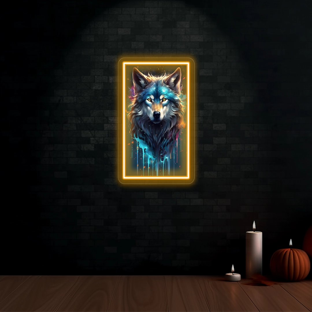 Wolf Neon Artwork