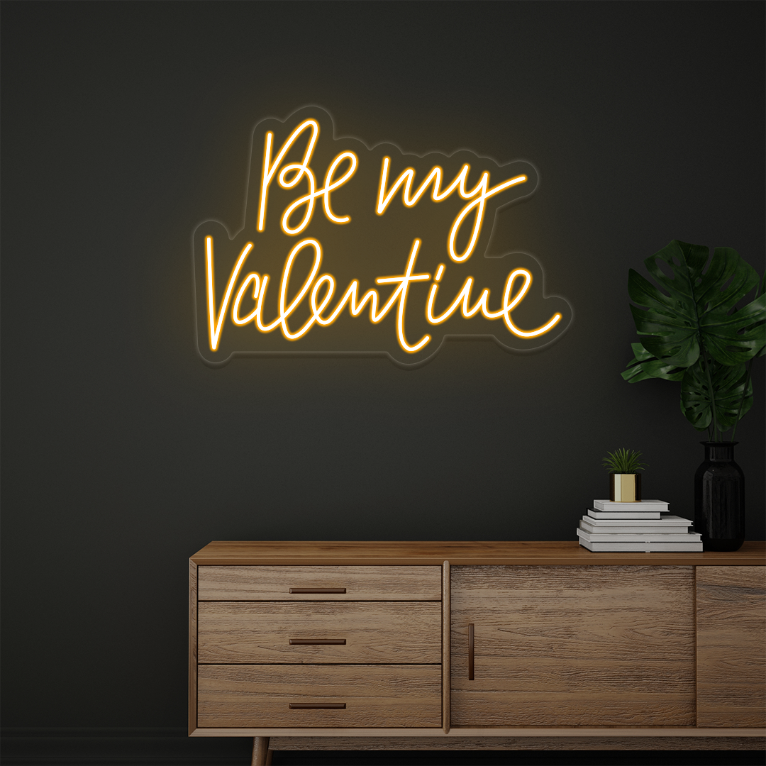 Be My Valentine Neon Sign | Orange