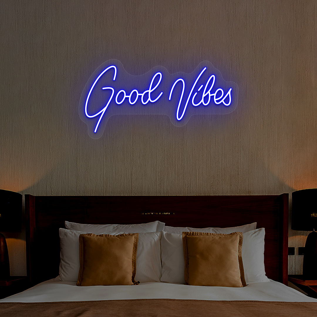 Good Vibes Neon Sign  | Blue