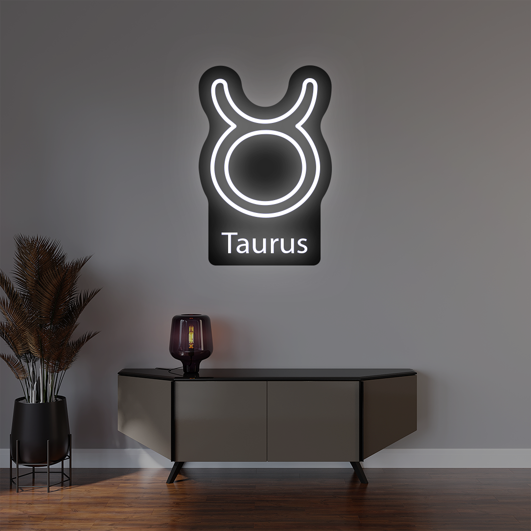 Taurus Zodiac Illuminated Sign | Warmwhite
