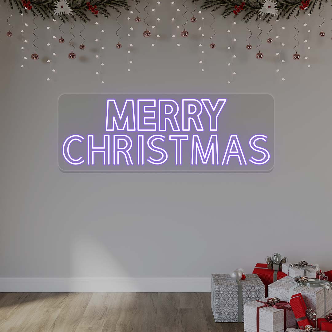 Merry Christmas Neon Sign | Purple