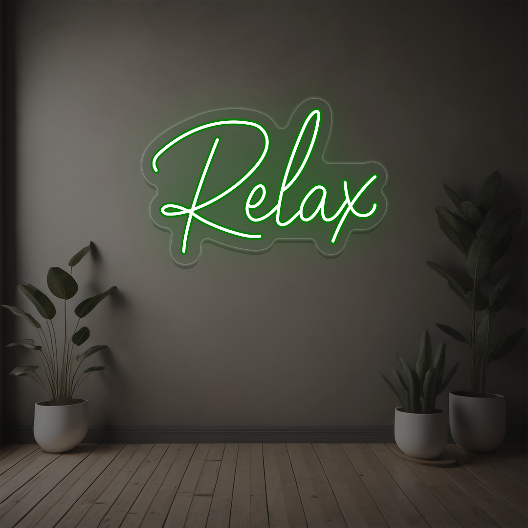 Relax Neon Sign | Green