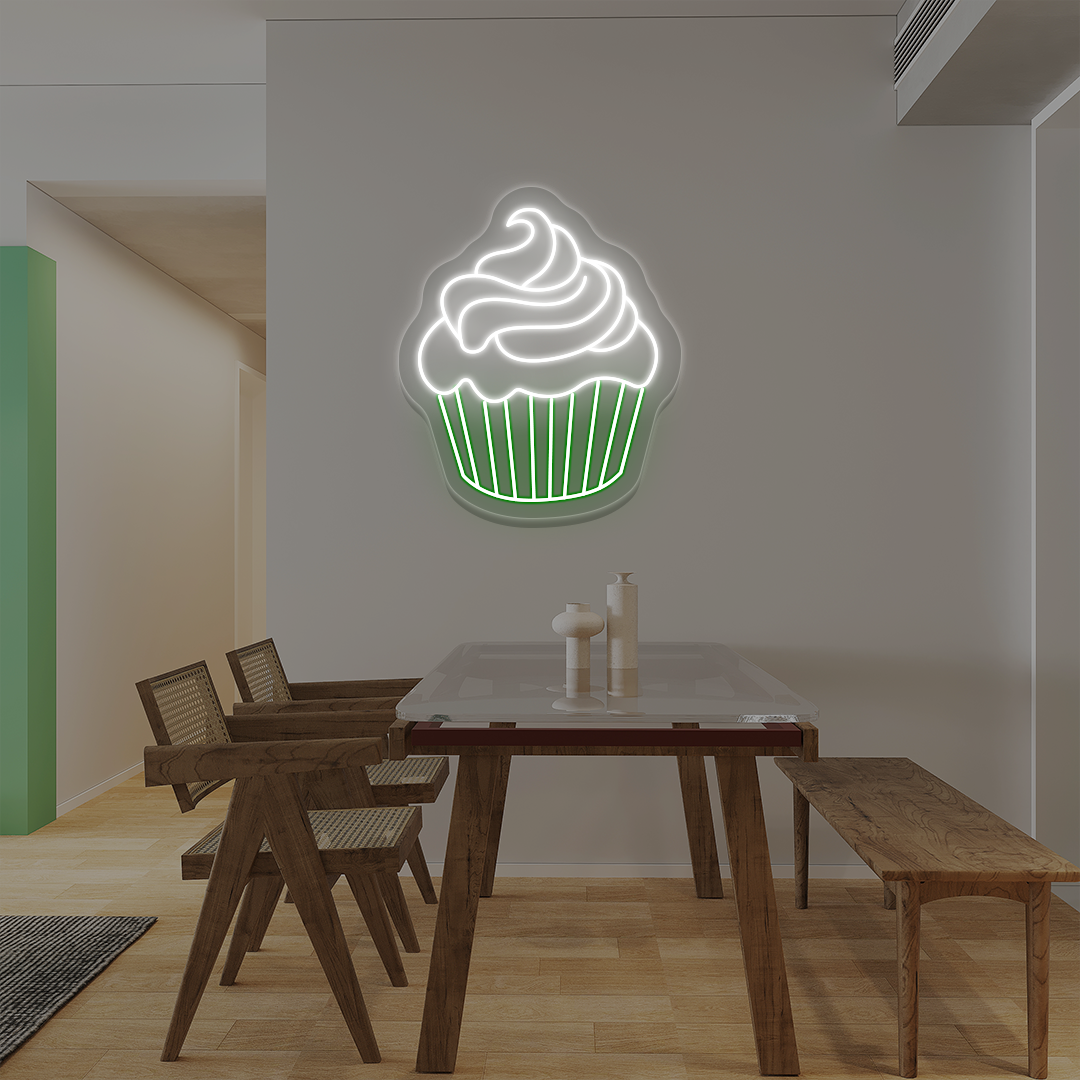 Cupcake Neon Sign | Green