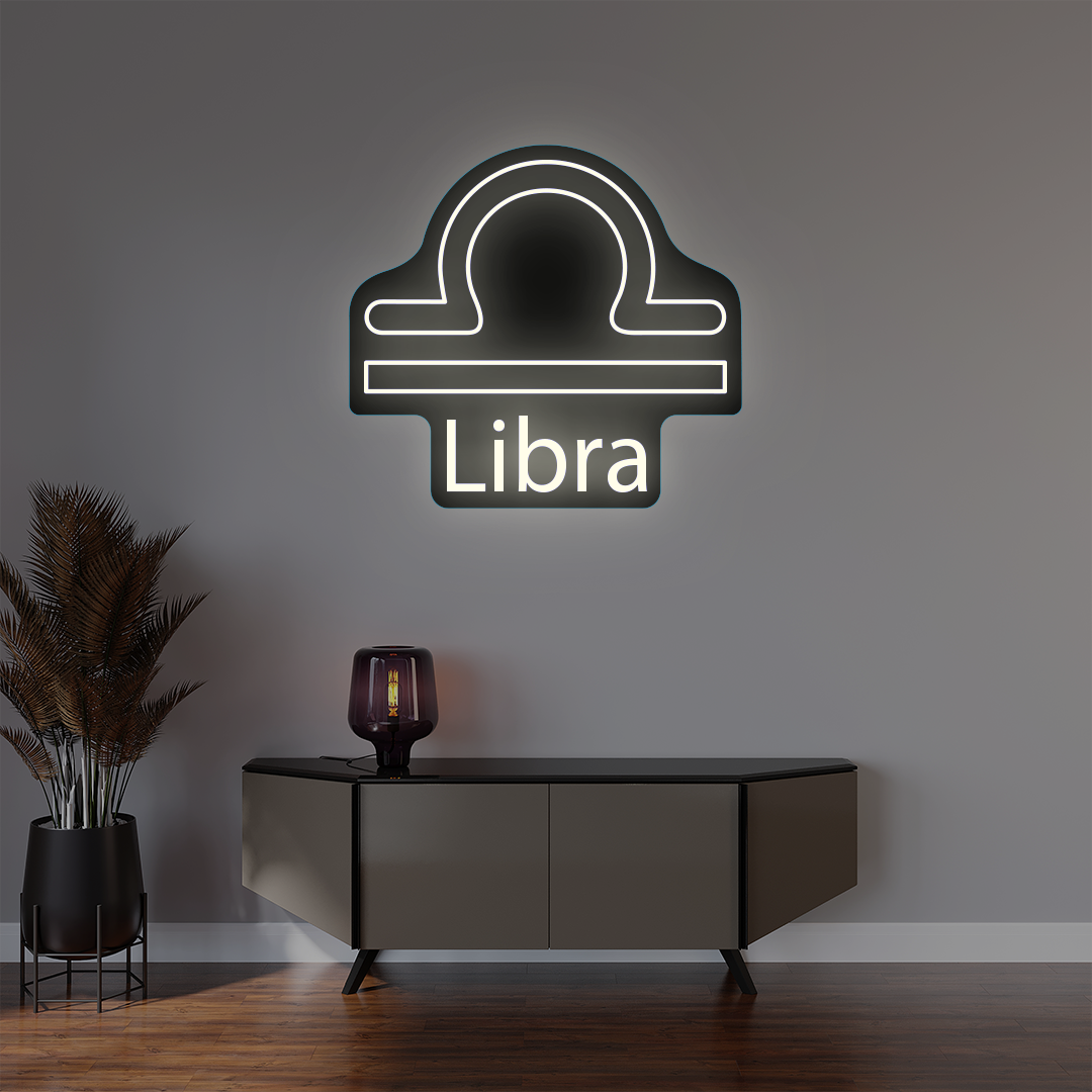 Libra Zodiac Illuminated Sign
