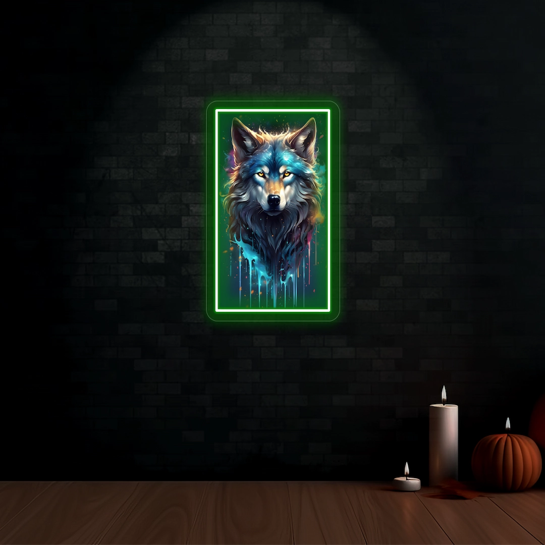 Wolf Neon Artwork