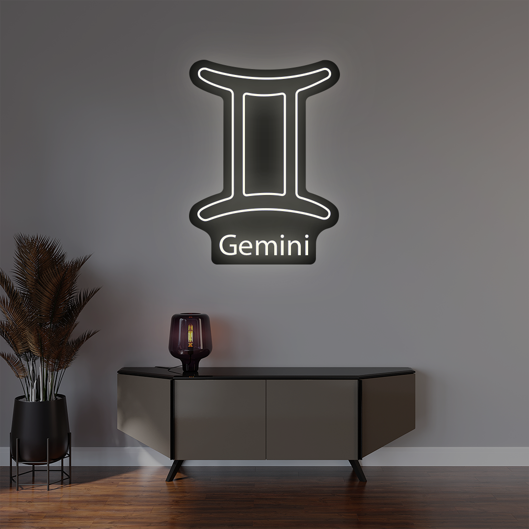 Gemini Zodiac Illuminated Sign