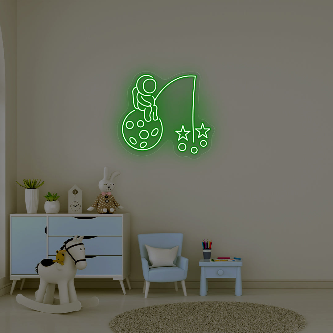 Astronaut Neon Sign  | Green
