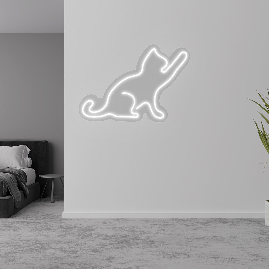 Cat Neon Sign | CNUS015488 | White
