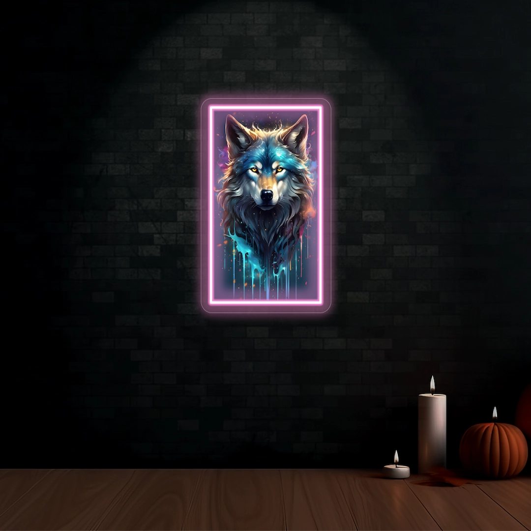 Wolf Neon Artwork