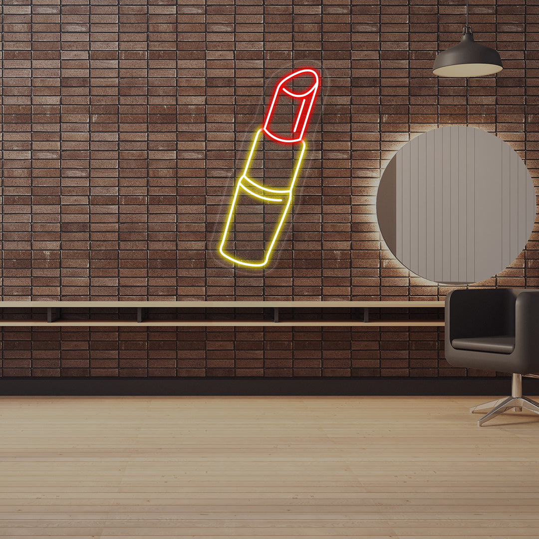 Lipstick Neon Sign | CNUS015176 | Yellow