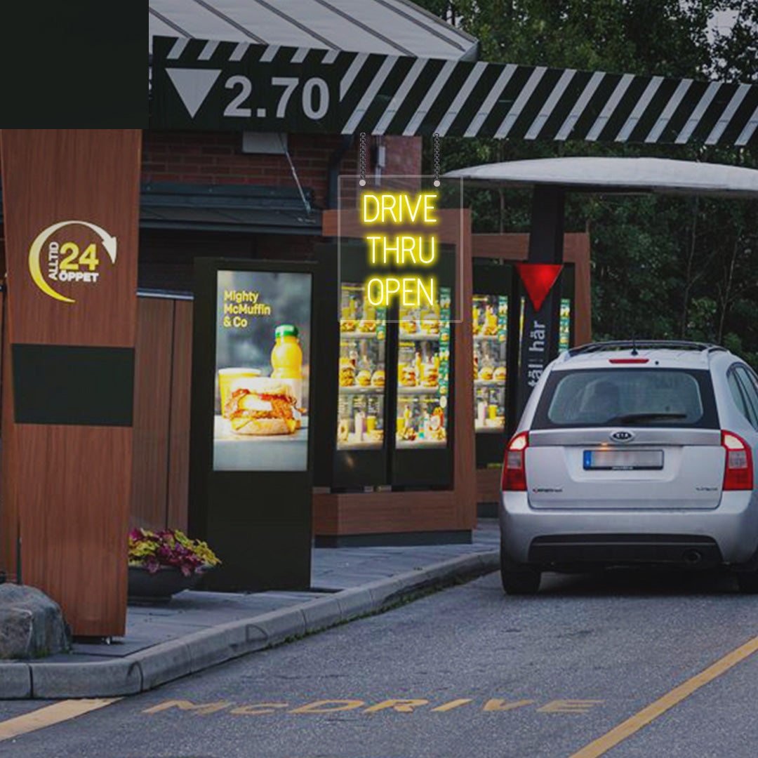 Drive Thru Open Neon Sign | CNUS000104
