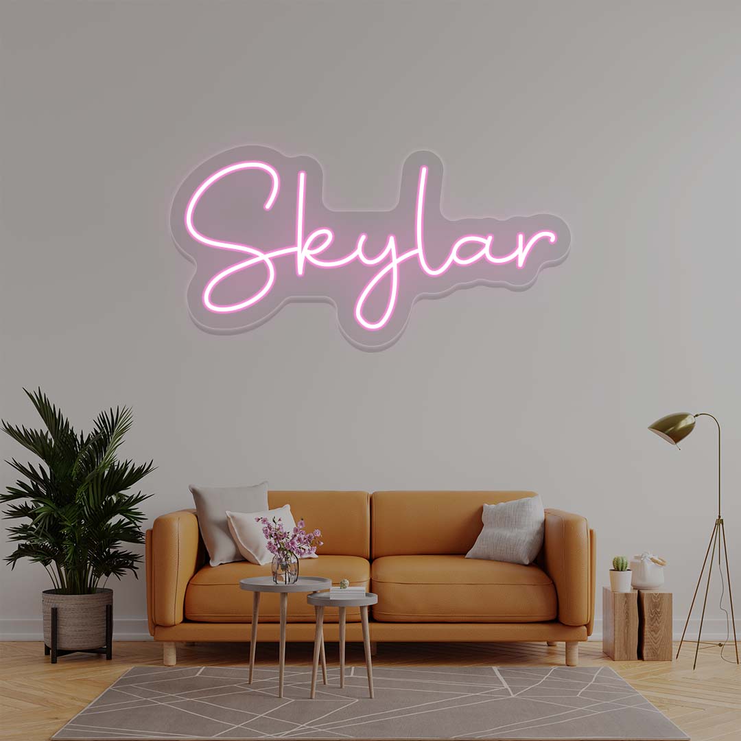 Skylar Name Neon Sign | Pink