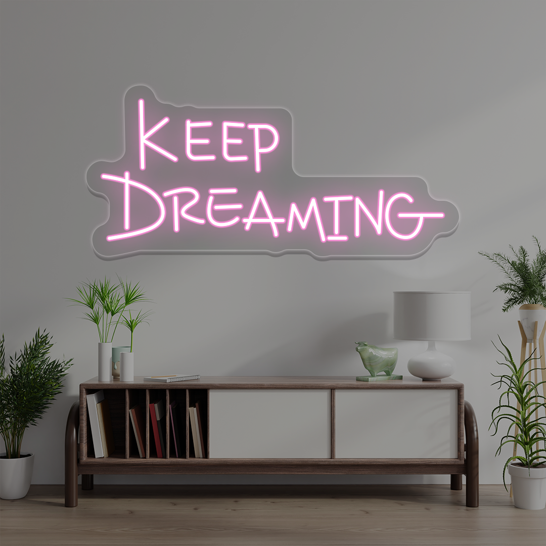 Keep Dreaming Neon Sign | Pink