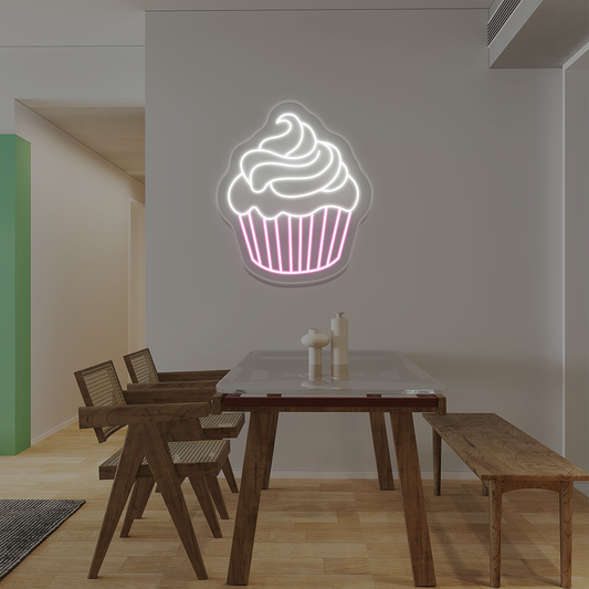 Cupcake Neon Sign | Pink