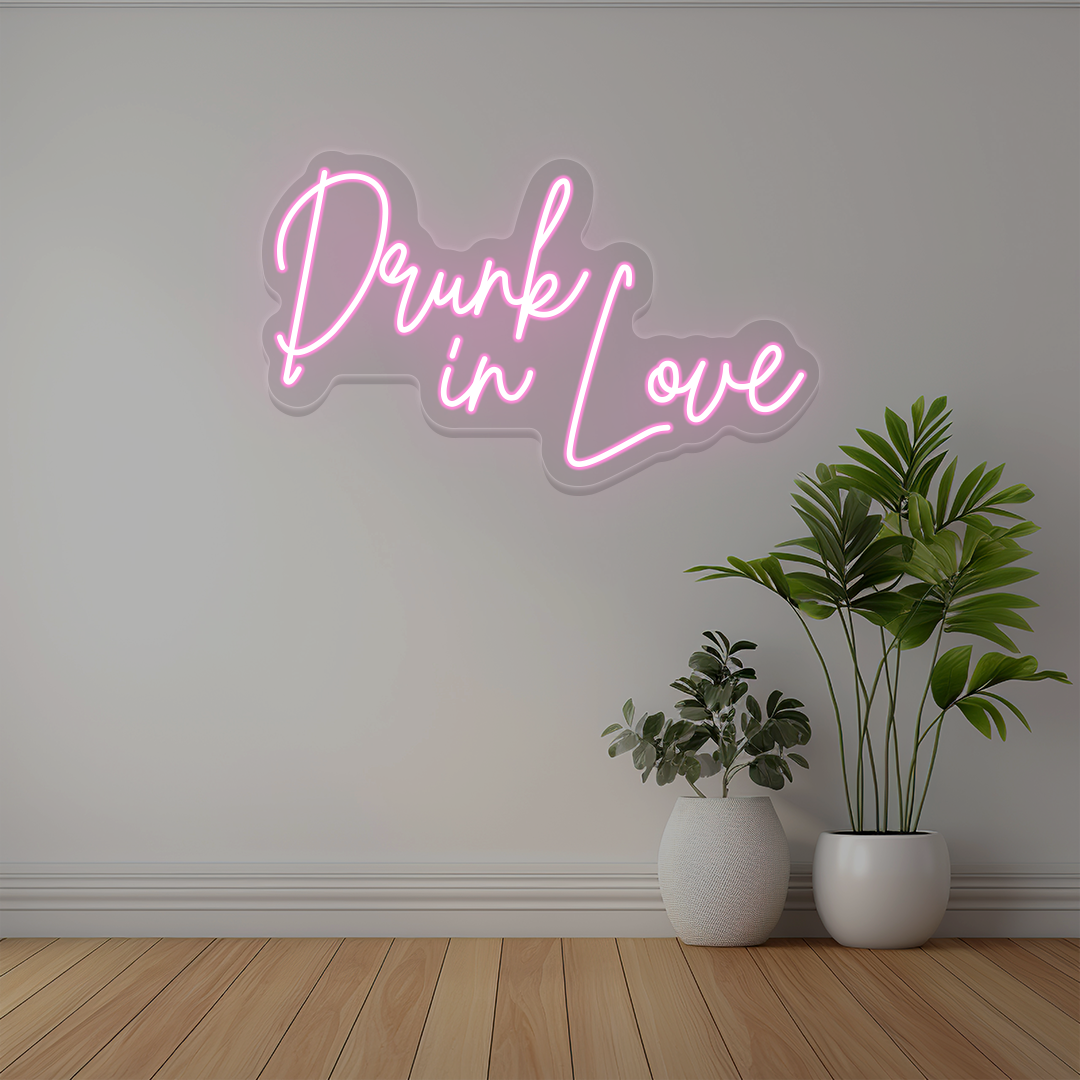 Drunk In Love Neon Sign | Pink