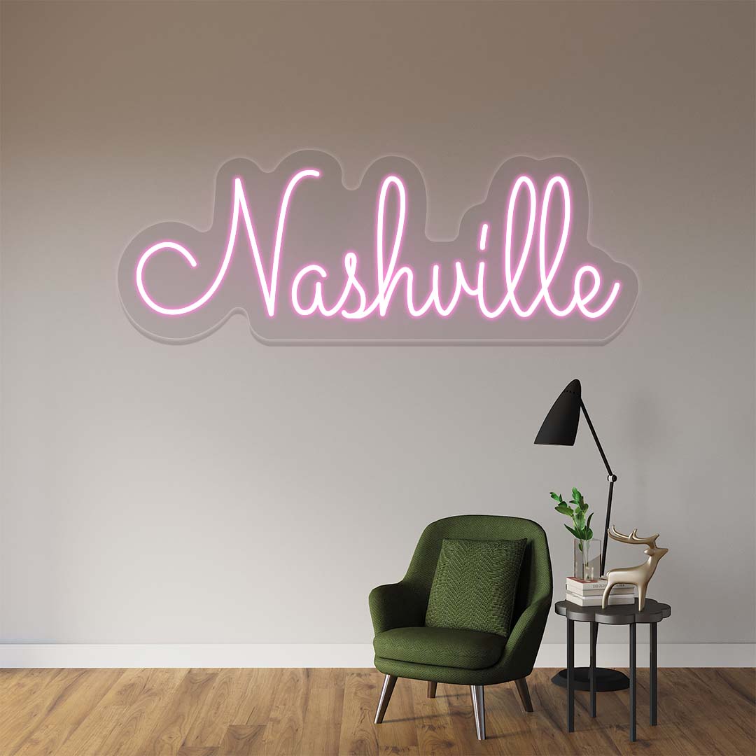 Nashville Name Neon Sign | Pink