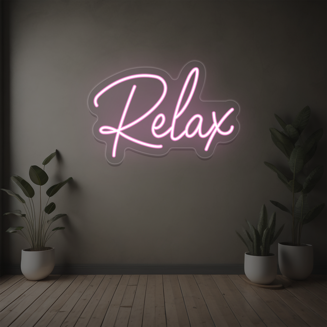 Relax Neon Sign | Pink
