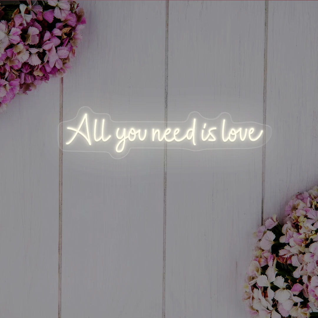 All You Need Is Love Neon Sign | Warm white
