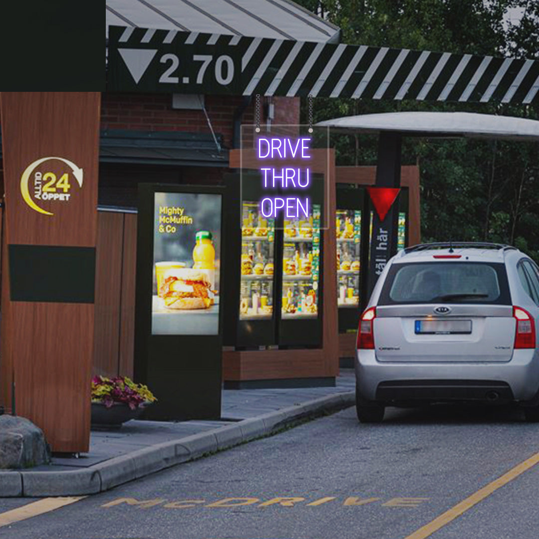 Drive Thru Open Neon Sign | CNUS000104