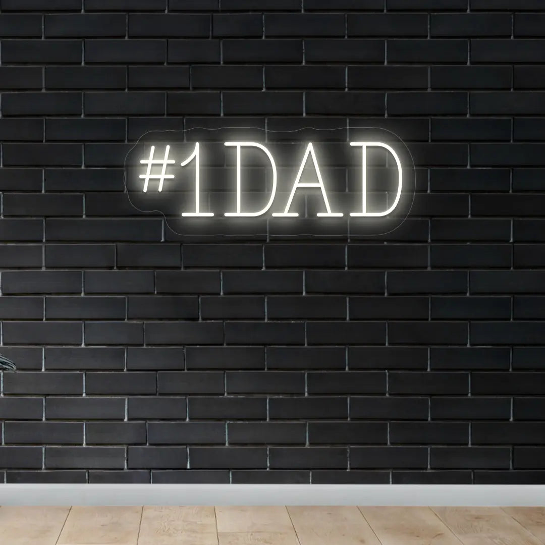 #1 DAD LED Neon Sign | warmwhite