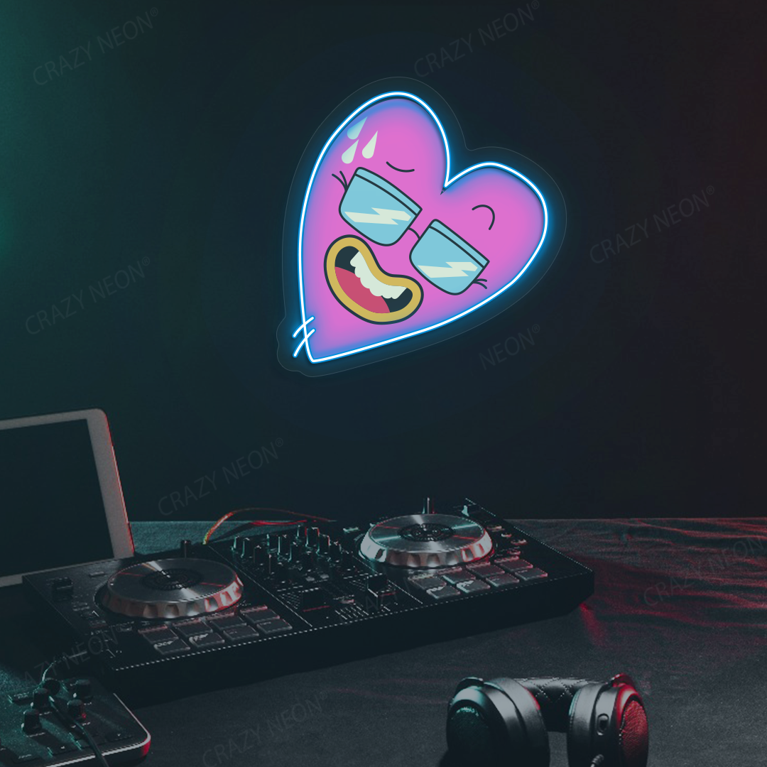Flexin’ Heart Neon Artwork | Iceblue