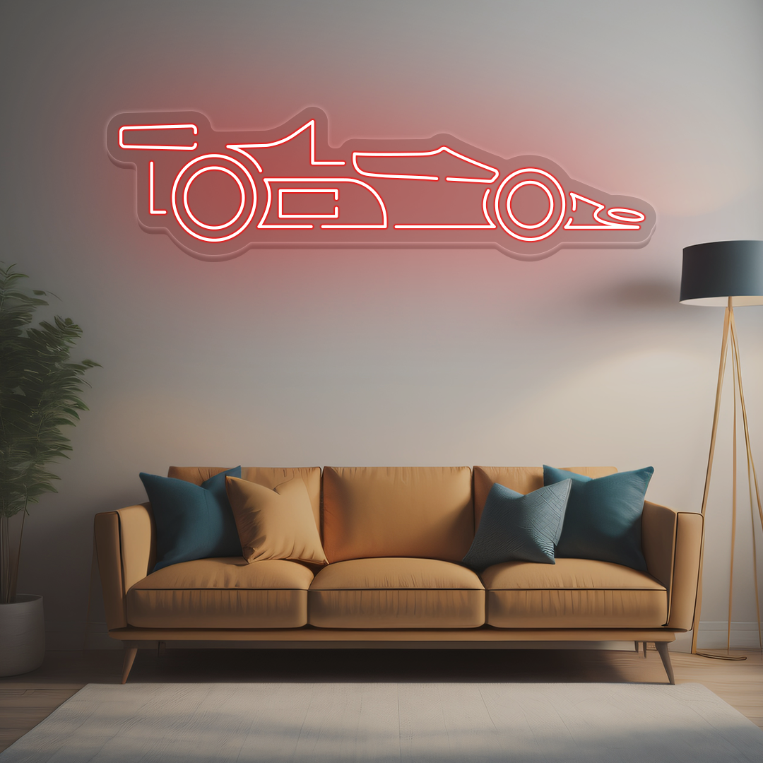 Race Car Neon Sign | Red