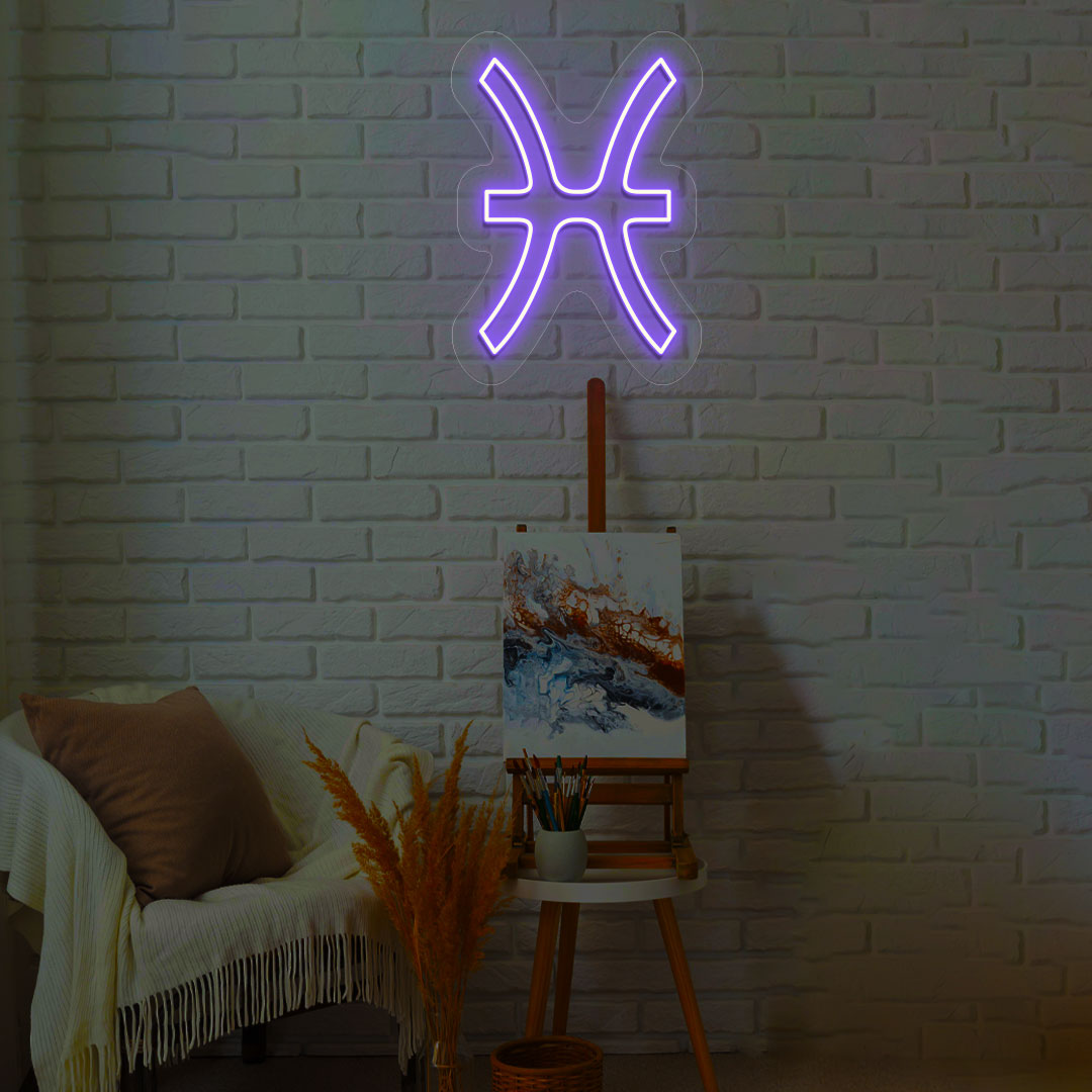 Pisces Zodiac Neon Sign | CNUS013601 | Purple