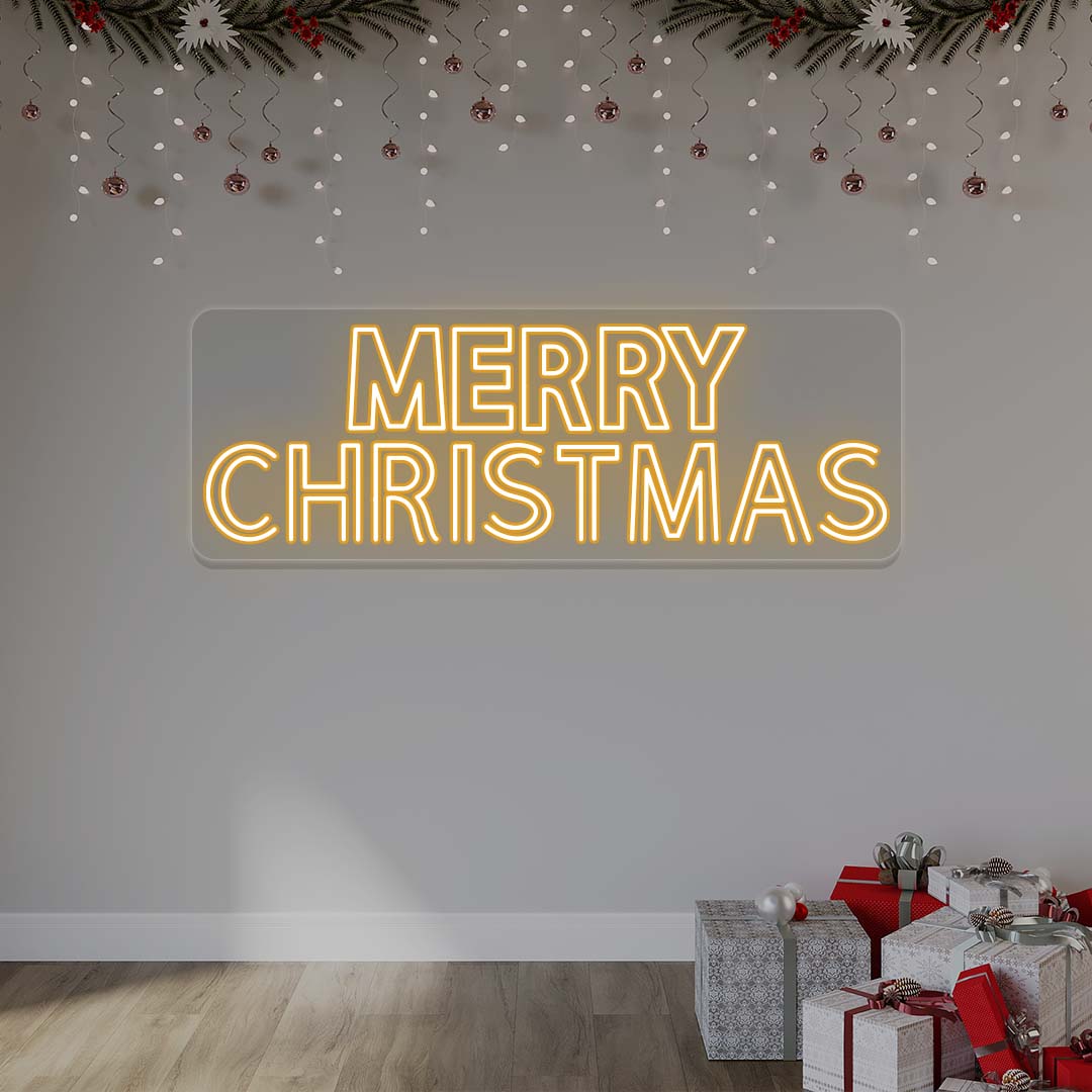 Merry Christmas Neon Sign | Orange