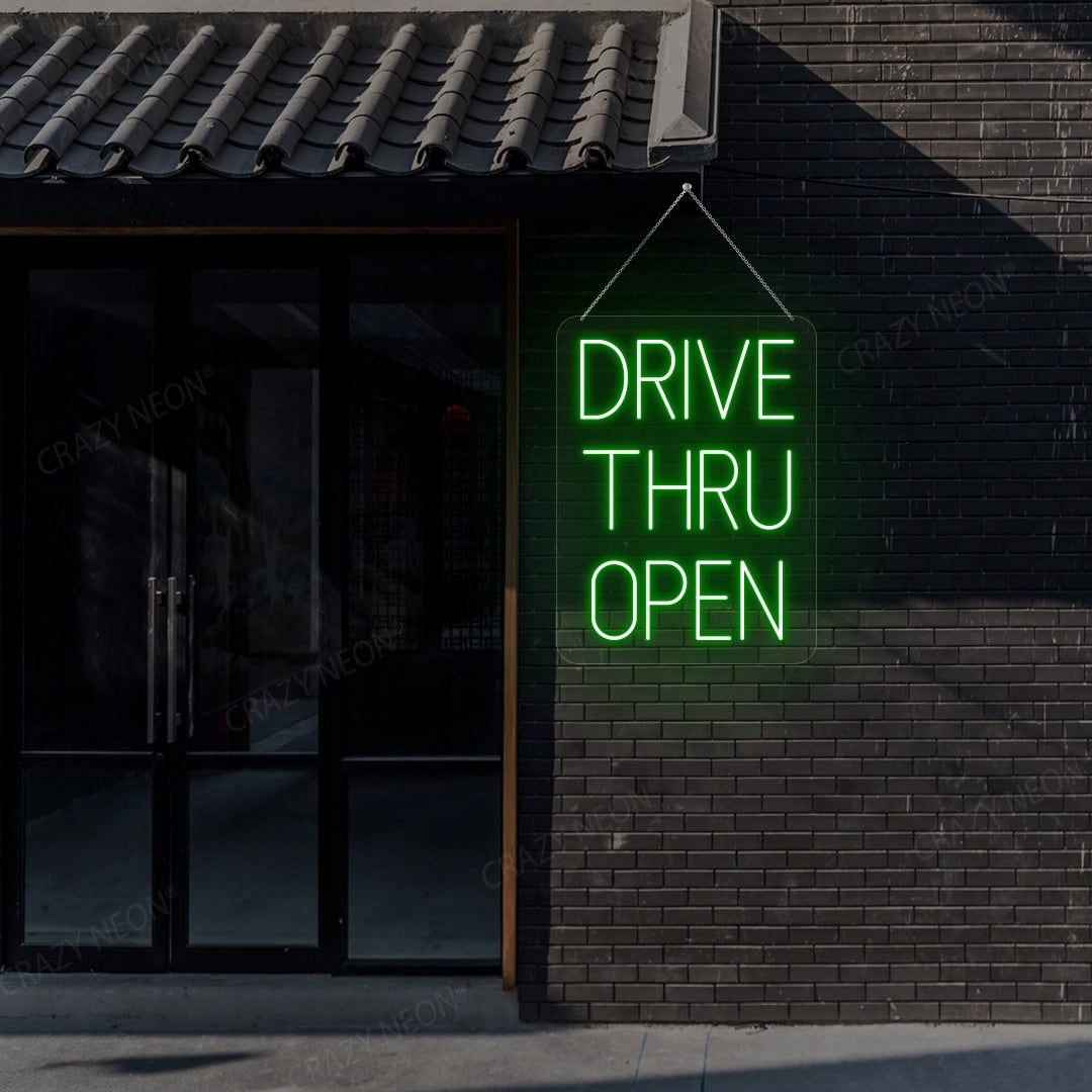 Drive Thru Open Sign | Green