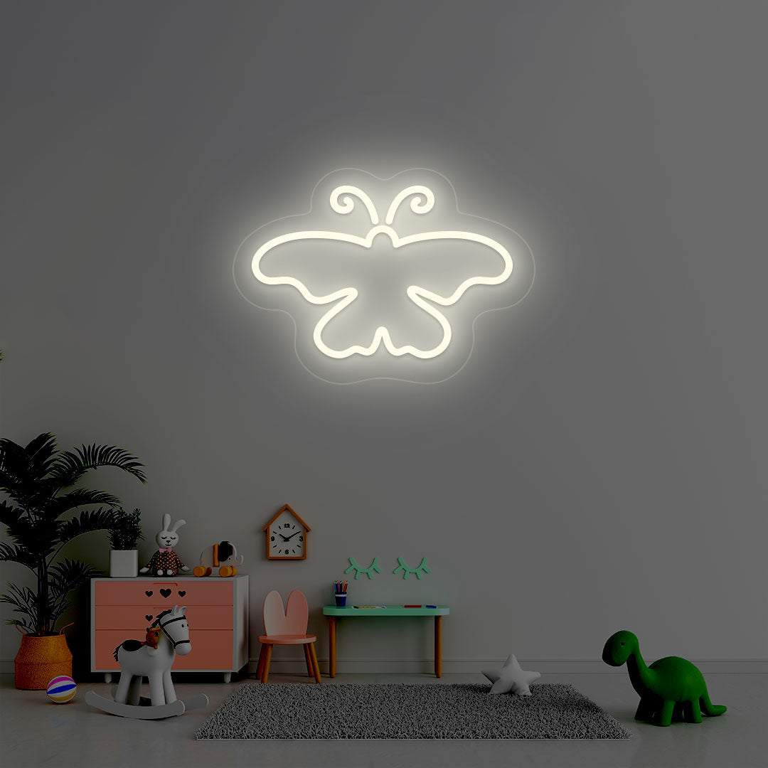 Butterfly Neon Sign | White