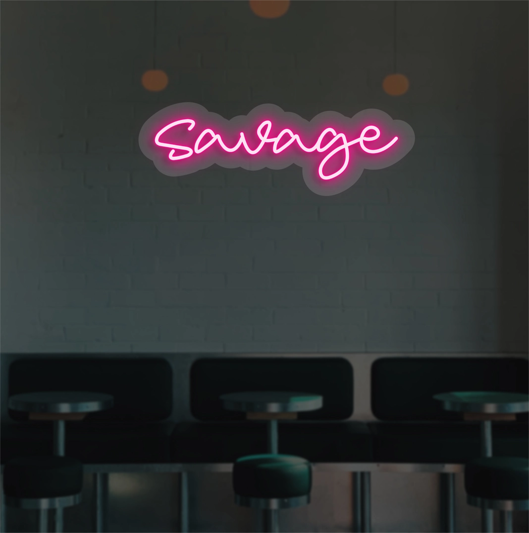 Savage Neon Sign | Pink