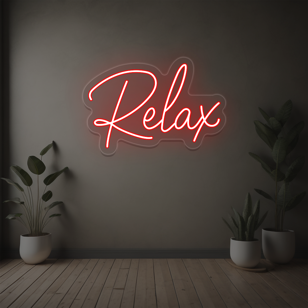 Relax Neon Sign | Red