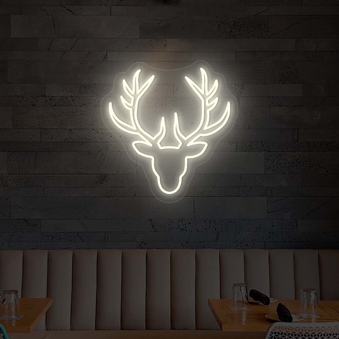 Reindeer Christmas Neon Sign | Warmwhite