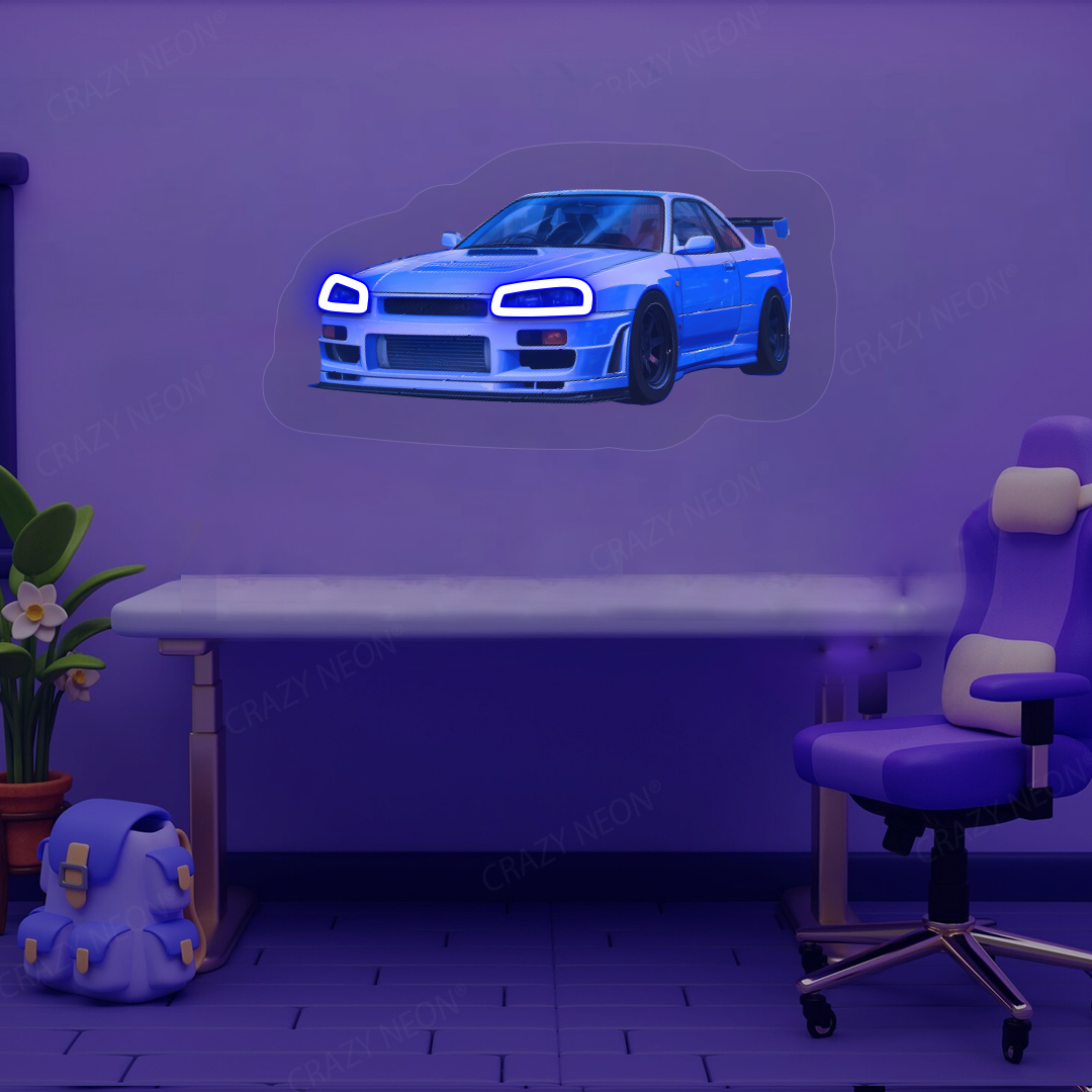 Skyline GT-R Neon Artwork | Blue