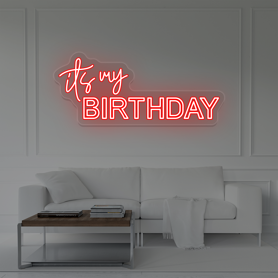 It's My Birthday Neon Sign | Red