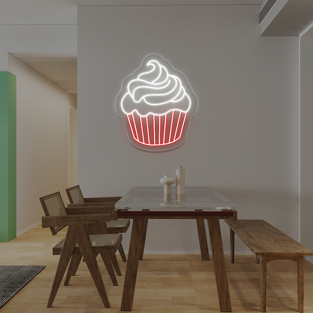 Cupcake Neon Sign | Red