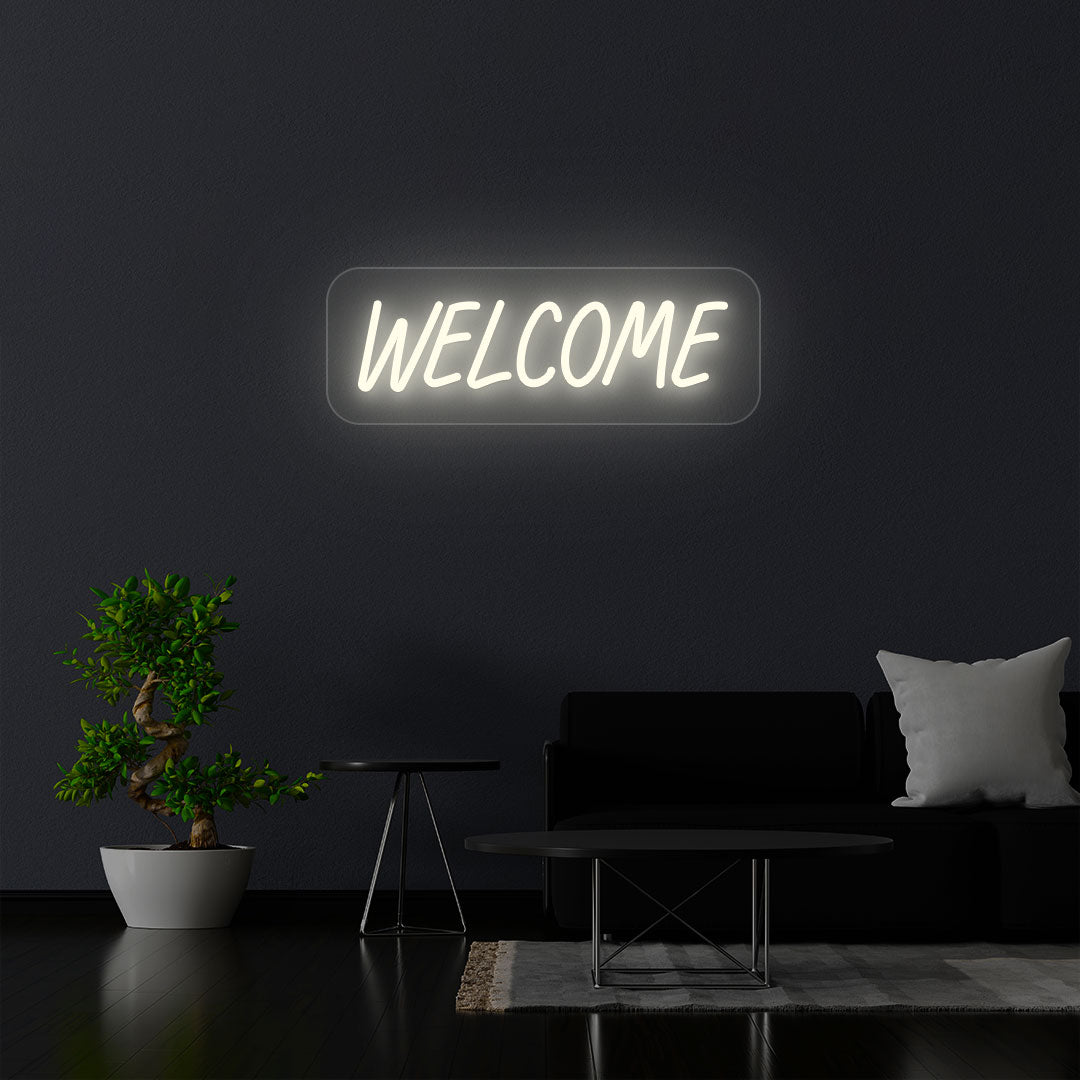 Welcome Neon Sign | Warm White