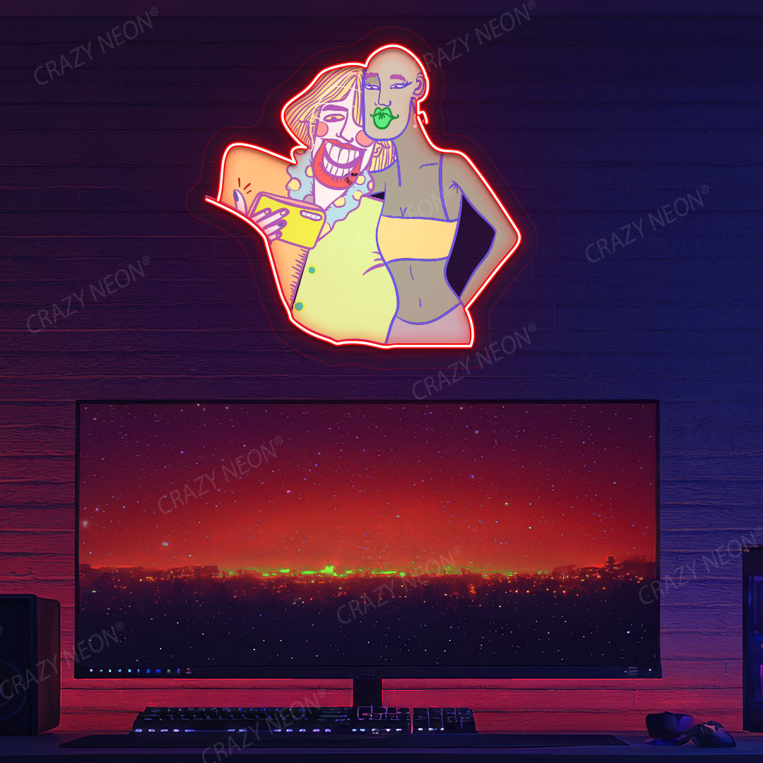 Snap Moment Neon Artwork | Red